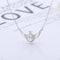 Beating Heart S925 Silver Necklace Platinum Angel Wings