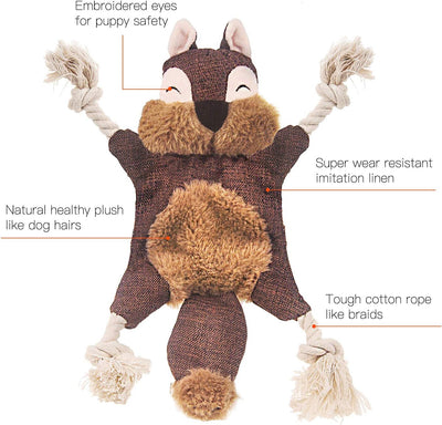 Juguete para Perro Zorro con Sonajero - Juguete Durable sin Relleno para Mascotas - Image 10