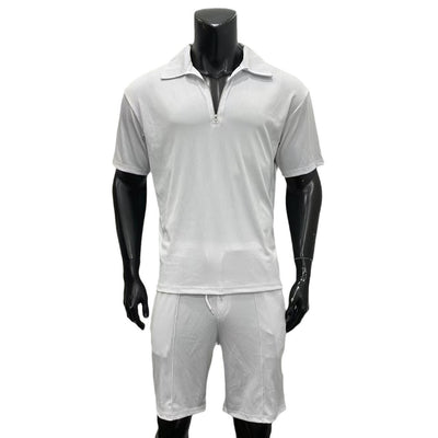 Conjunto Casual de Verano para Hombre - Polo con Cierre y Shorts con Cordón - Image 5