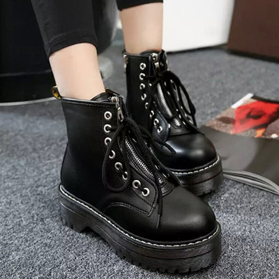 Botas Martin para Mujer con Suela Antideslizante y Caña Gruesa