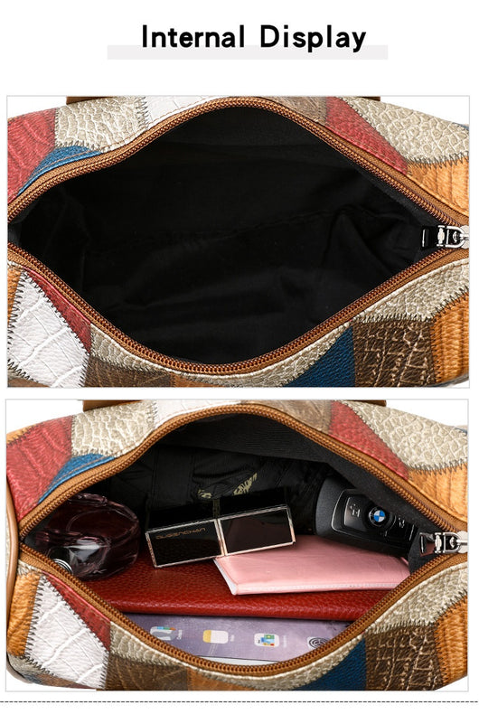 Bolso Bandolera Geométrico Cuadrillé Contraste de Colores para el Trabajo - Image 28