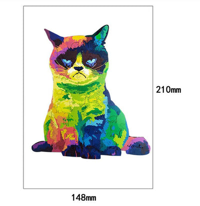 Puzzle de Madera Arcoíris para Gatos - Juguete de Desarrollo Cognitivo - Image 8