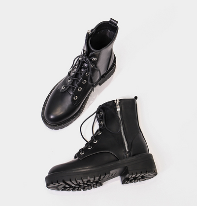 Botas Martin para Mujer Invierno Terciopelo Grueso - Estilo Motociclista Inglés - Image 3