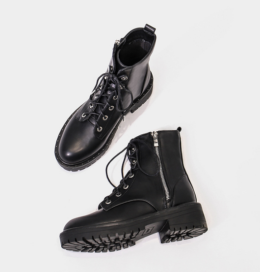 Botas Martin para Mujer Invierno Terciopelo Grueso - Estilo Motociclista Inglés - Image 3