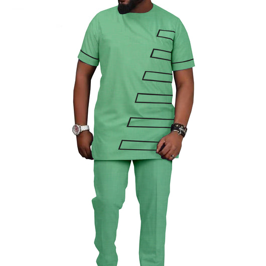 Traje Casual Hombre Estampado Étnico Africano Batik - Image 31