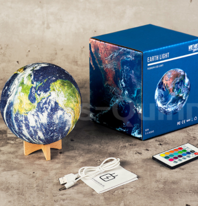 Lámpara 3D Luna y Tierra - Iluminación Decorativa Moderna - Image 3