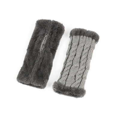 Guantes de Invierno Tejidos sin Dedos - Lana Térmica Gruesa para Mujer - Image 33