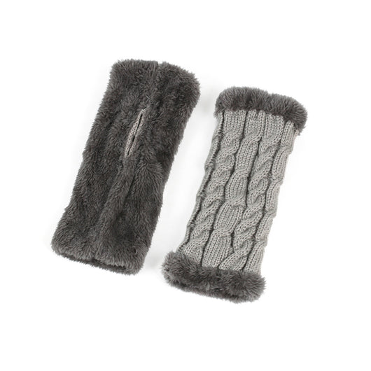 Guantes de Invierno Tejidos sin Dedos - Lana Térmica Gruesa para Mujer - Image 33