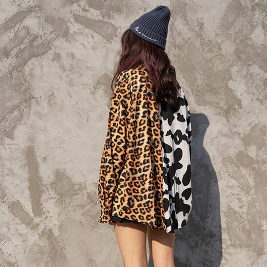 Camisa Estampado Leopardo con Bloques de Color - Image 2