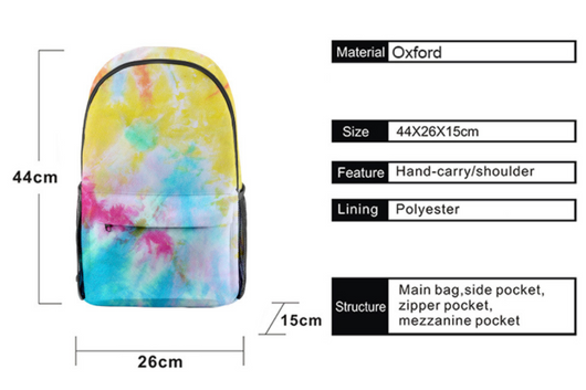 Mochila Tie-Dye Digital con Diseño de Personalidad - Image 27