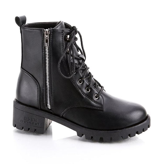 Botas de Combate Vintage para Mujer - Estilo Otoñal - Image 7