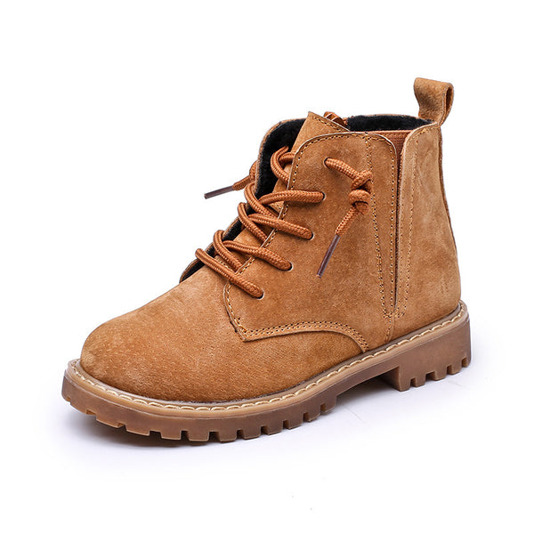 Botas Martin Militares para Niños y Adolescentes - Estilo Negro Clásico