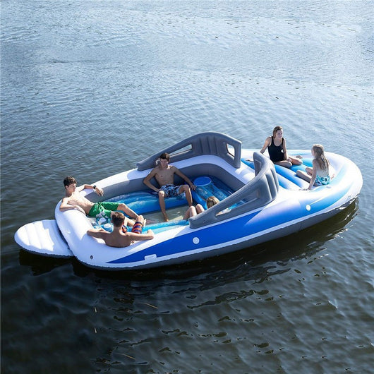 Isla Flotante Inflable para 6 Personas - Cama de Agua PVC - Image 5