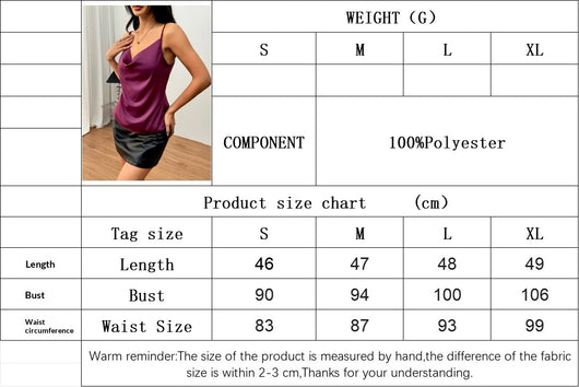 Blusa Satinada Suelta y Elegante sin Mangas para Mujer - Image 7