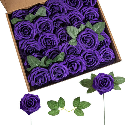 Rosas de Espuma PE con Tallo y Hojas - 25 Flores Decorativas para Bodas y San Valentín - Image 8