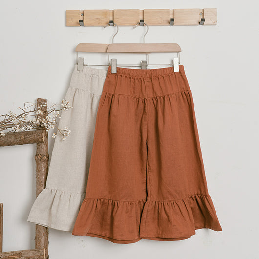 Pantalón Niña Estilo Nórdico Cintura Elástica Colores Puros - Image 3