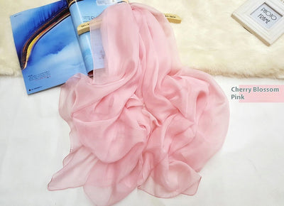 Pañuelo de Seda Elegante Liso para Mujer - Todas las Estaciones - Image 26