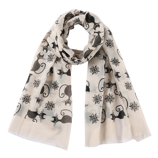 Pañuelo Estampado con Gatos Negros - Diseño Moderno y Versátil - Image 4
