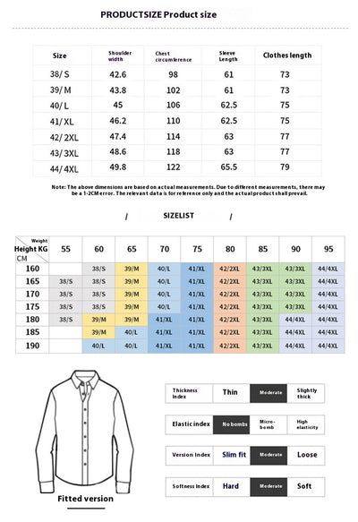 Camisa Oxford de Algodón a Rayas Antirruga para Hombre - Image 19