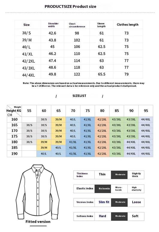 Camisa Oxford de Algodón a Rayas Antirruga para Hombre - Image 19