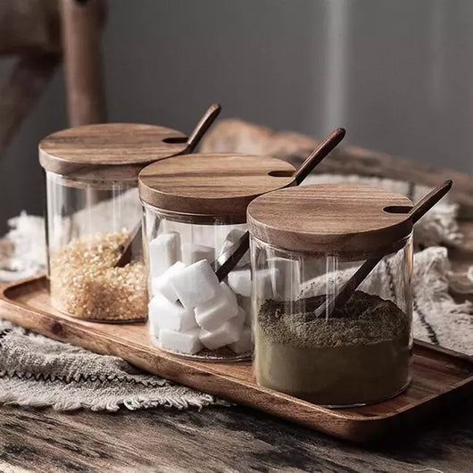 Frasco de Vidrio para Especias y Condimentos con Tapa Hermética