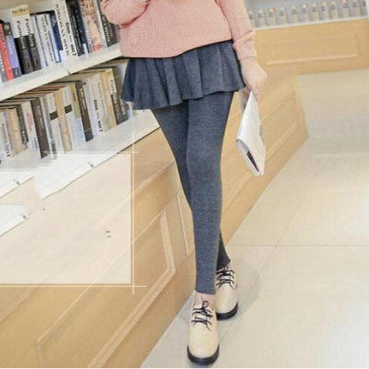 Leggings Falsos con Efecto Dos Piezas - Culotte Ancho con Cierre y Efecto Adelgazante - Image 8