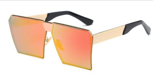 Silver-framed square polarized sunglasses with dark gray lenses and textured temples on a white background. - Image 25