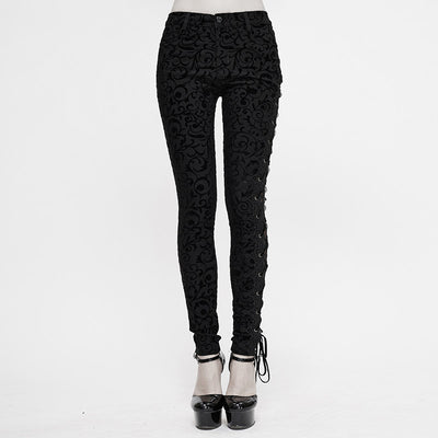 Leggings Góticos Mujer con Diseño Asimétrico y Cordones