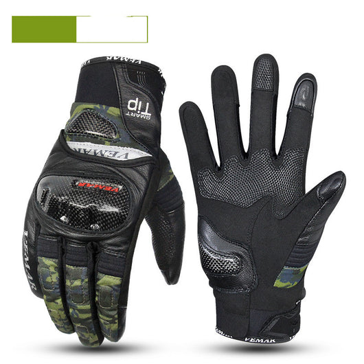 Guantes de Motociclista de Fibra de Carbono con Pantalla Táctil y Protección Anticaída - Image 11