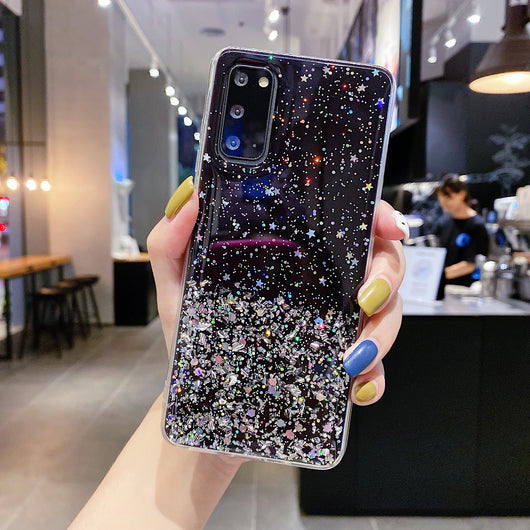 Funda Celular Efecto Cielo Estrellado con Acabado Plateado - Image 22