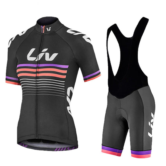 Conjunto de Ciclismo LIV para Mujer - Jersey y Shorts Transpirables de Verano