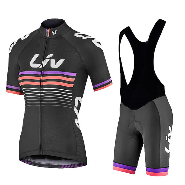 Conjunto de Ciclismo LIV para Mujer - Jersey y Shorts Transpirables de Verano