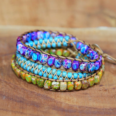Pulsera Multicapa Retro Imperial de Pino para Hombre y Mujer - Image 2