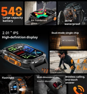 Reloj Deportivo Inteligente GPS BeiDou con Llamadas Bluetooth y Monitor Cardíaco - Image 10