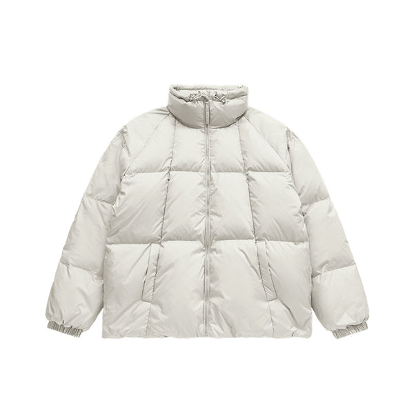 Chaqueta Acolchada de Plumas para Hombre con Cuello Alto Liso - Image 15