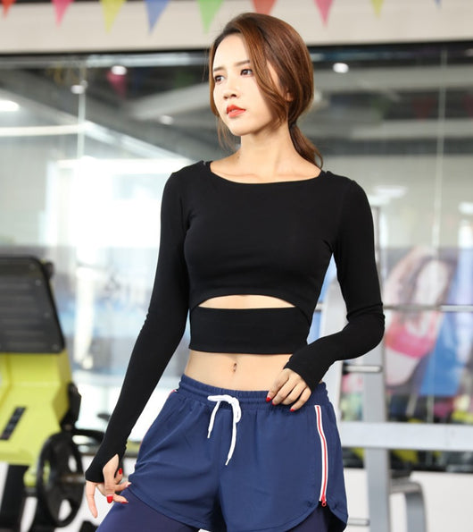 Playera Deportiva Ajustada de Manga Larga para Mujer - Yoga y Fitness - Image 3