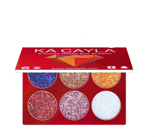 Paleta de Sombras de Ojos con Lentejuelas de Diamante - 6 Colores - Image 2