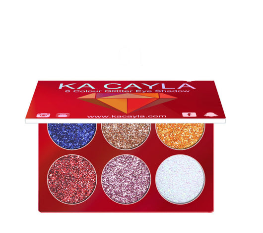 Paleta de Sombras de Ojos con Lentejuelas de Diamante - 6 Colores - Image 2