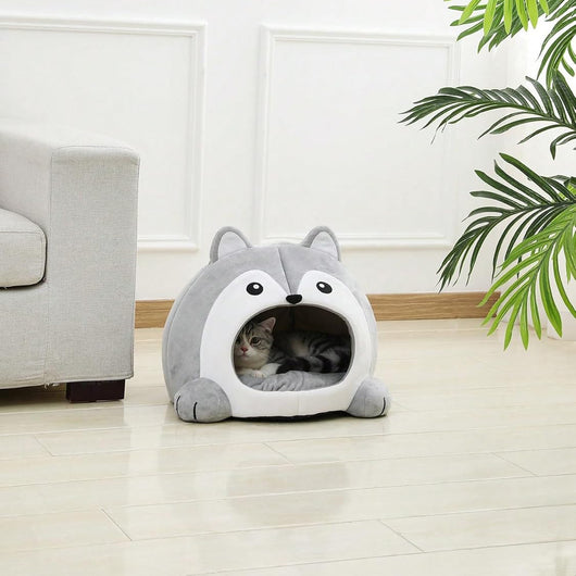 Cama para Gatos con Forma de Zorro y Cojín Desmontable - Image 3