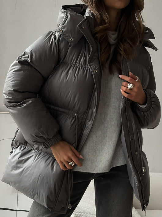 Chaqueta Térmica Acolchada con Capucha y Cierre - Image 9