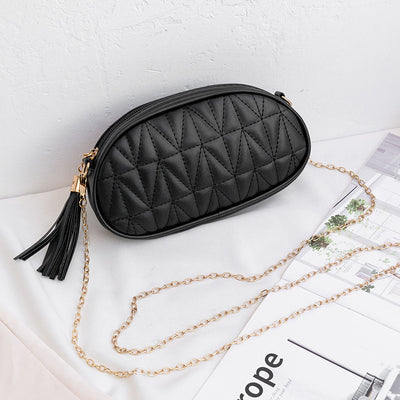 Bolso Bandolera Rombo con Cadena y Borlas - Image 9