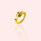 Anillo de Pareja Plateado con Letras de Moda