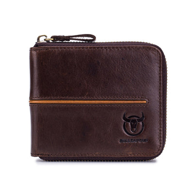 Billetera de Cuero Genuino para Hombre con Múltiples Compartimentos y Cierre - Image 6