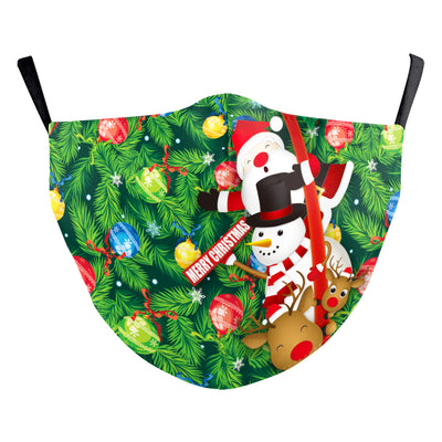 Christmas dust mask with a digital print of happy cats wearing festive Santa hats, elf hats, and mistletoe headbands. - Image 16