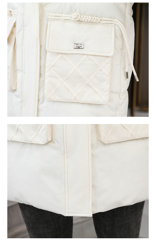 Abrigo Acolchado Grueso Talla Grande con Capucha - Algodón Cálido Invierno - Image 32