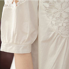 Blusa Vestido Blanco de Encaje Delicado para Mujer - Image 4