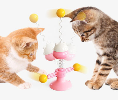 Juguete Interactivo para Gatos - Pelota Giratoria con Resorte - Image 11