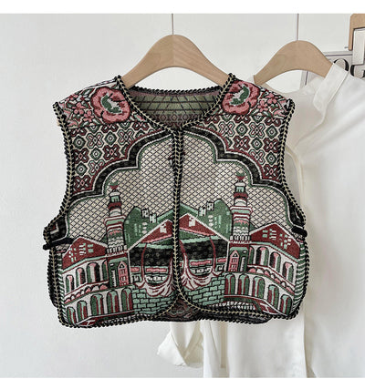 Chaleco Étnico Retro Bordado para Mujer - Abrigo Ligero de Verano - Image 21