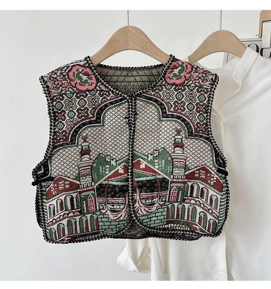 Chaleco Étnico Retro Bordado para Mujer - Abrigo Ligero de Verano - Image 21