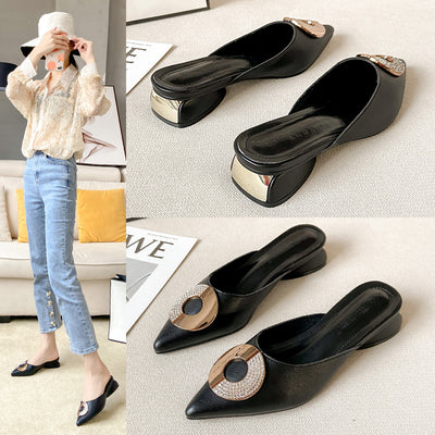 Sandalias y Pantuflas de Tacón Grueso Talla Grande - Estilo Influencer - Image 6